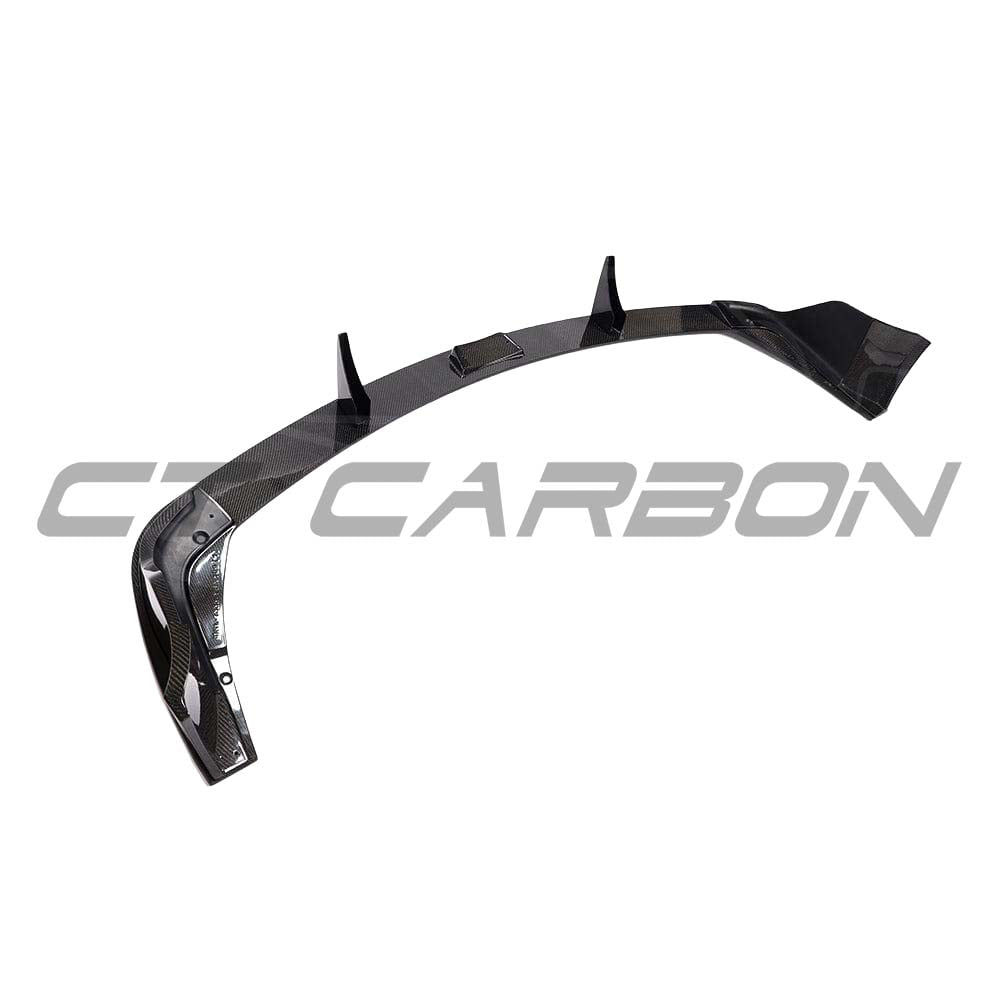 Carbon fiber diffuser kit for Toyota Supra A90 from CT Carbon, showcasing sleek, lightweight design for enhanced sporty appearance.