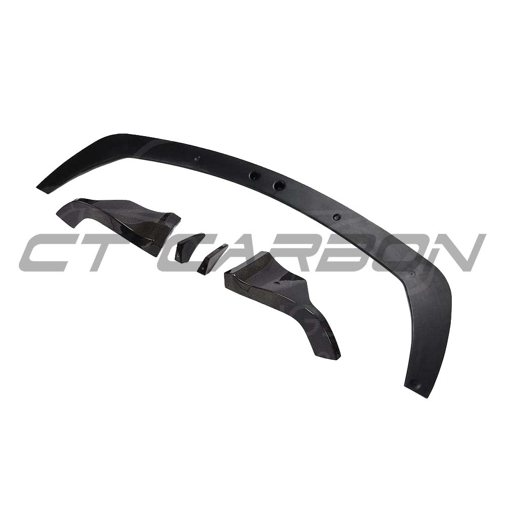 Carbon fibre diffuser kit for Toyota Supra A90 2019+ by CT Carbon, showcasing sleek, lightweight design on the vehicle's rear.