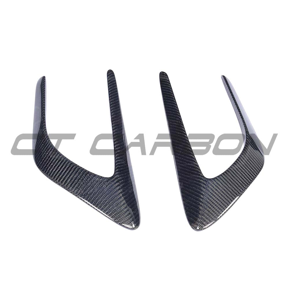 Mercedes C63/C63S W205 coupe carbon fibre wing trims by CT Carbon, shown as exterior accessories on the vehicle.