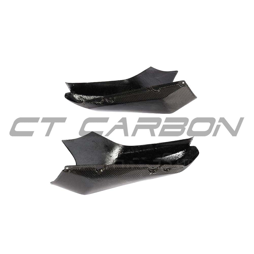 BMW F90 M5 saloon full carbon fibre kit by CT Carbon, featuring sleek carbon fiber panels and detailed MP-style design.