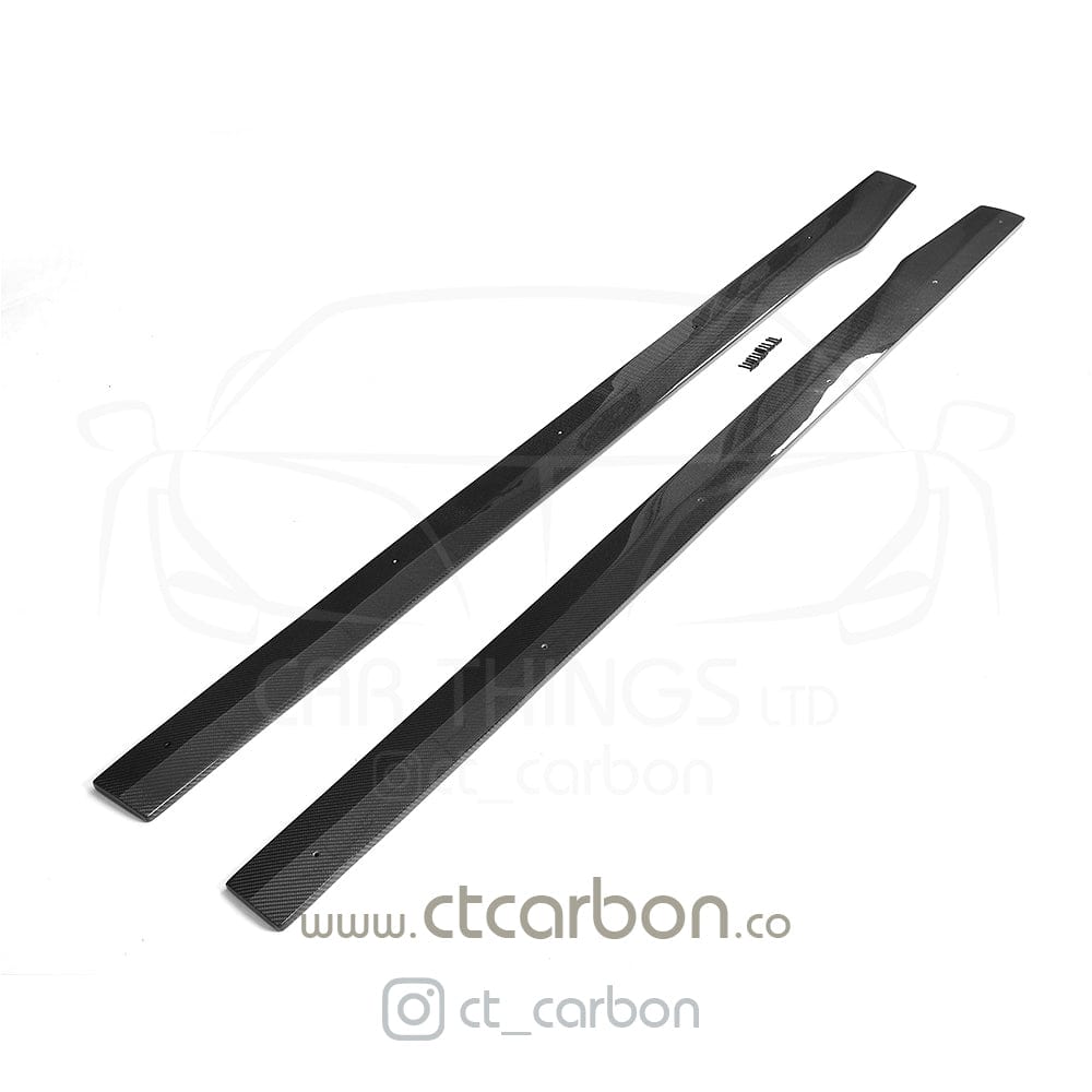 Full carbon fiber kit for Mercedes C63 W205 coupe 2015-2018 pre-facelift by CT Carbon, shown on a sleek black car.