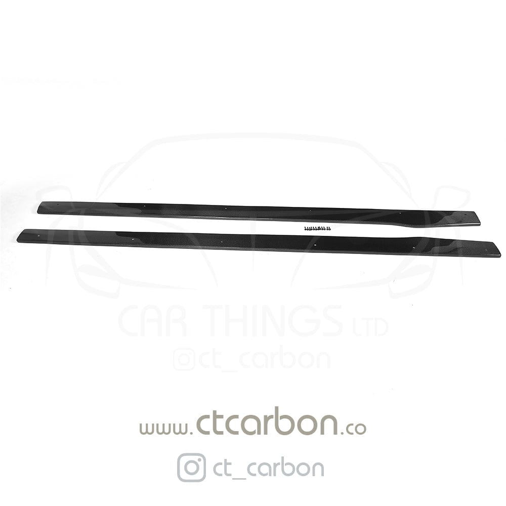 Full carbon fiber kit for Mercedes C63 W205 saloon by CT Carbon, showing detailed carbon fiber components and sleek design.
