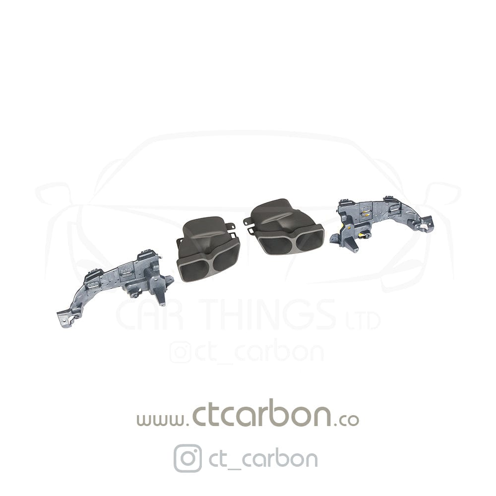 Full carbon fiber kit for Mercedes C63 W205 saloon by CT Carbon, featuring B-style design components.