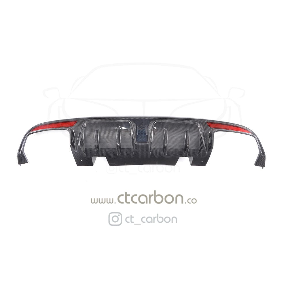 Full carbon fiber kit for Mercedes C63 W205 saloon by CT Carbon, featuring B-style design, shown on the vehicle.