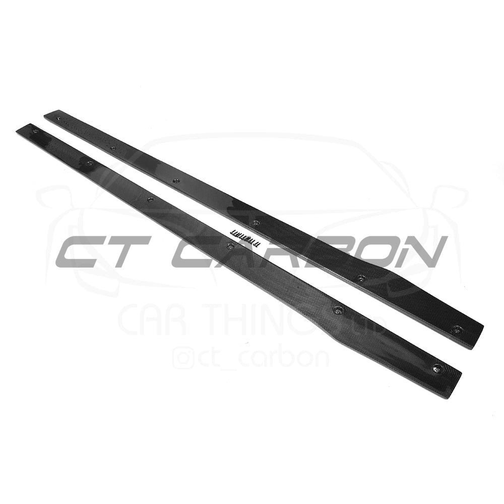 Full car carbon fiber kit for Mercedes C63 W205 saloon by CT Carbon, includes front and rear panels with a sleek finish.