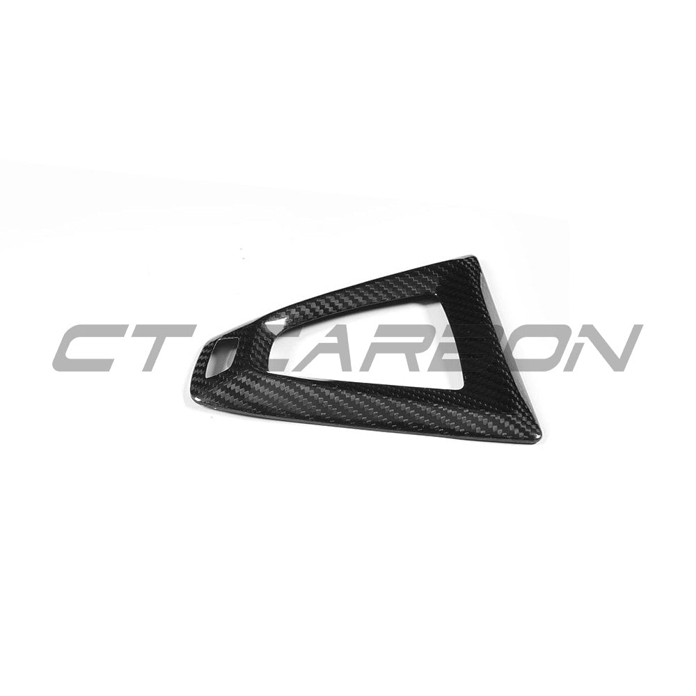 BMW Fxx M car DCT shifter surround by CT Carbon, interior accessories, LHD model with carbon fiber finish and precise fit.