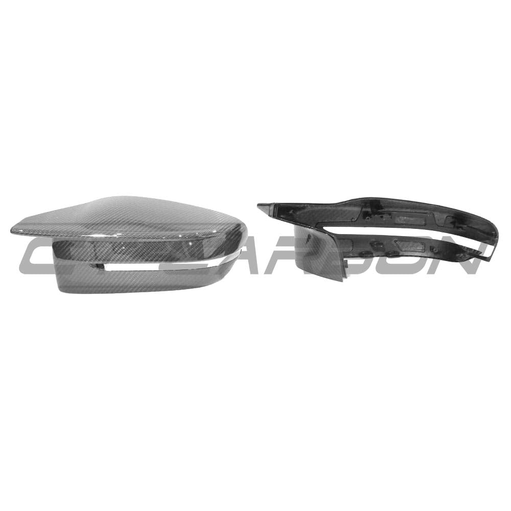 BMW G81 M3 Touring full carbon fibre kit by CT Carbon, including replacement mirrors for G80 G81 G82 G83 models, right-hand drive.