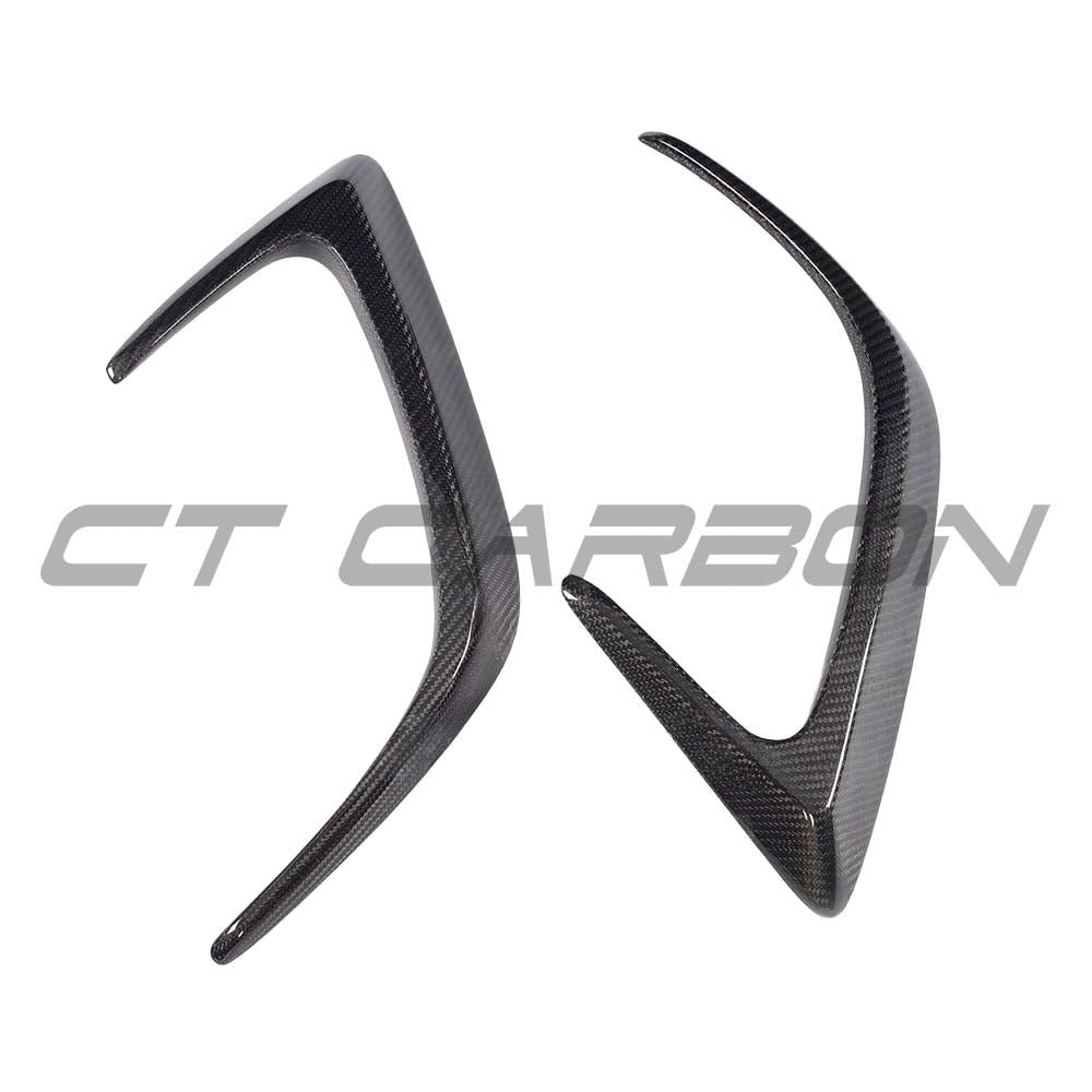 Carbon fibre rear bumper canards for Mercedes W205 C63 and C63S Coupe, CT Carbon accessories, mounted on the rear bumper.