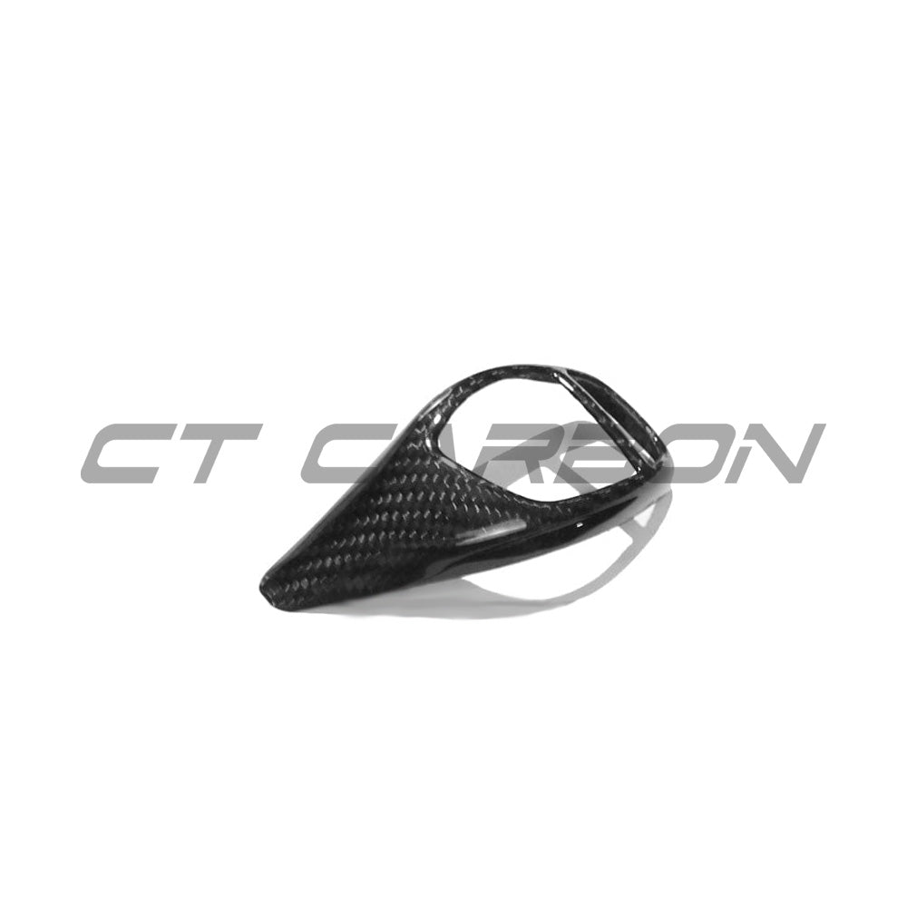 CT Carbon BMW Fxx ZF Shifter Cover LHD V2 accessory with carbon fiber finish for enhanced interior style and protection.