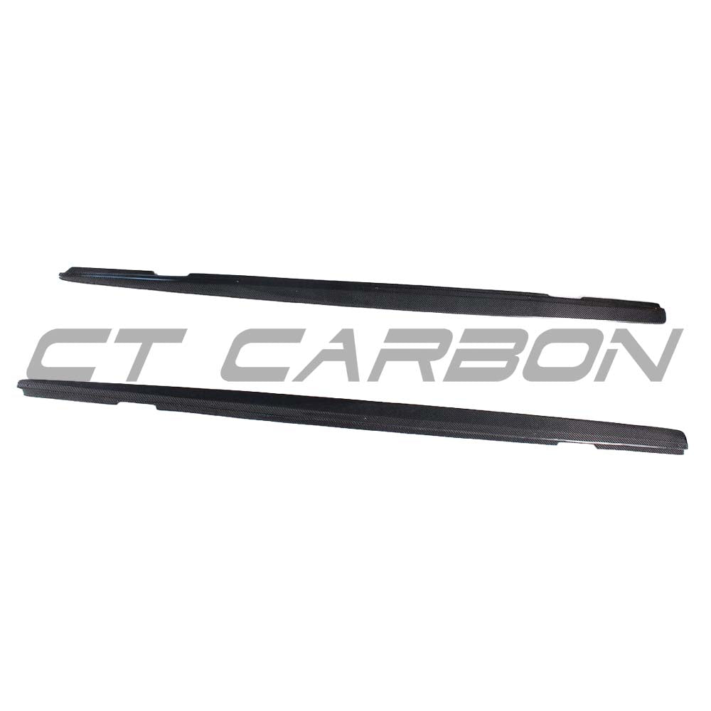 BMW F22 2 Series 2014-2020 CT Carbon full carbon fibre side skirts, MP style, for enhanced sporty look and aerodynamic performance.