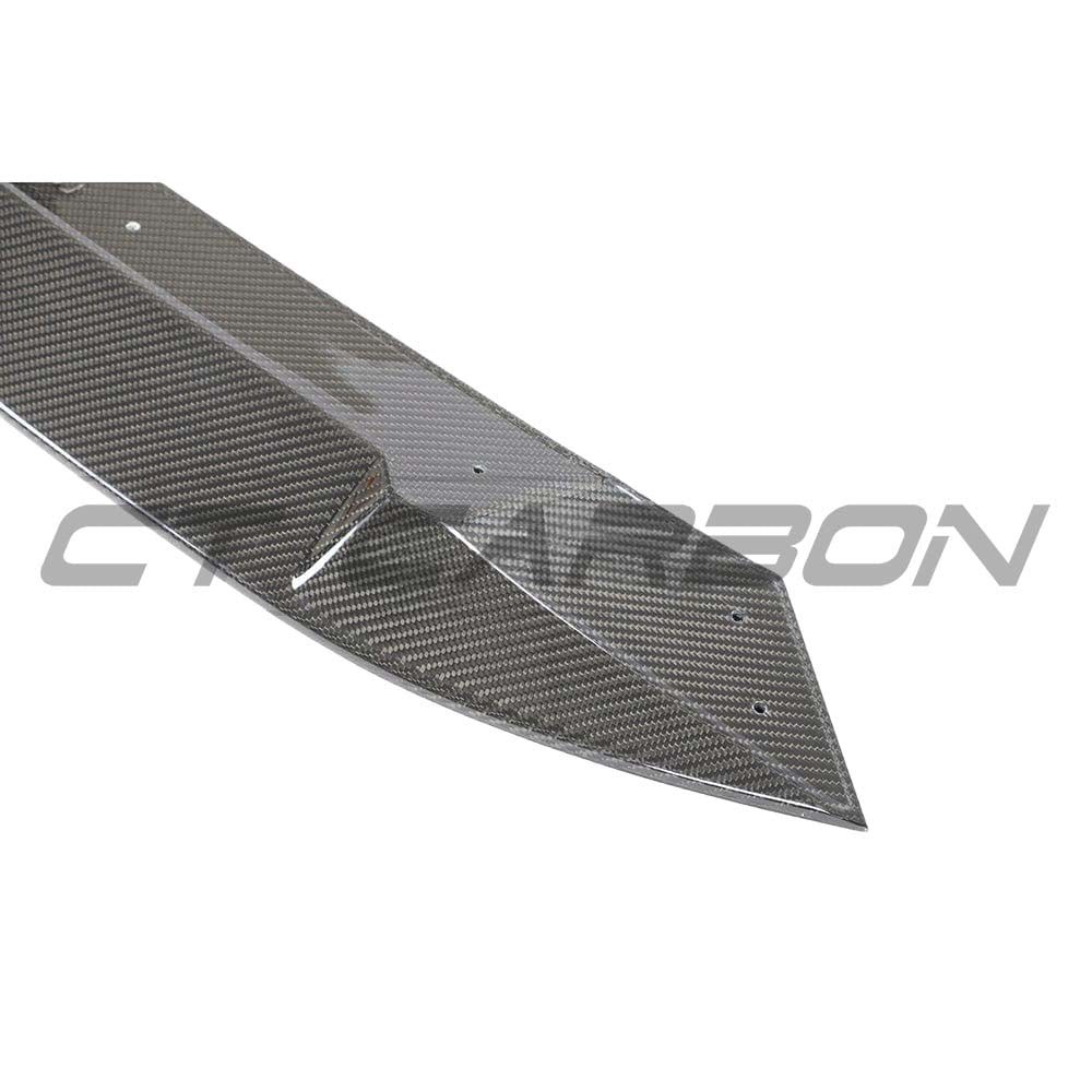 Full car carbon fiber splitter kit for Audi A3/S3/RS3 8Y Sportback by CT Carbon, featuring sleek lightweight design and precision fit.