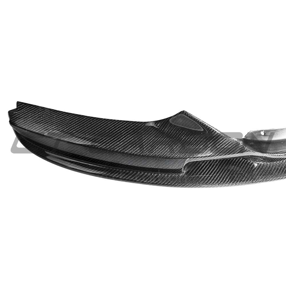 BMW F22 2 Series 2014-2020 CT Carbon full carbon fiber front lip splitter, OEM style, with detailed weave and sporty design.