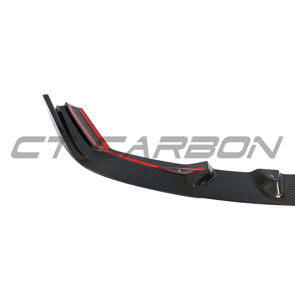 BMW F87 M2C Competition full carbon fibre kit by CT Carbon, including splitter and aerodynamic components on a sporty car.