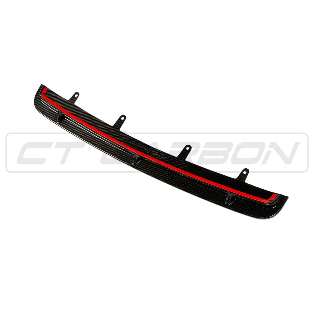 BMW F90 M5 2017+ Carbon Fibre Middle Splitter by CT Carbon, showcasing sleek aerodynamic design and high-quality carbon fiber material.