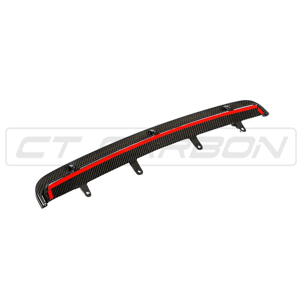 BMW F90 M5 2017+ CT Carbon fiber middle splitter, V6 style, designed for aerodynamic enhancement and sporty look.