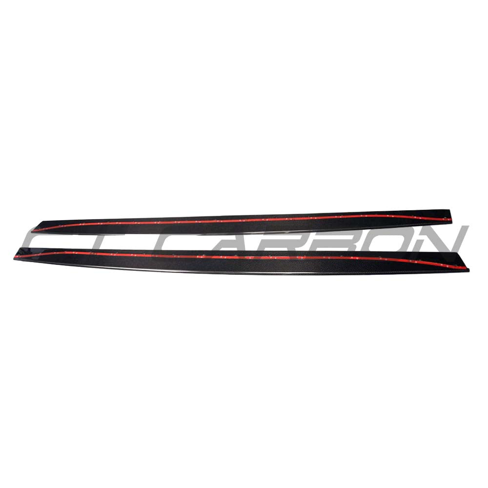 BMW M3 F80 full carbon fiber kit by CT Carbon, including splitter and body panels, showcasing lightweight, high-performance carbon fiber.