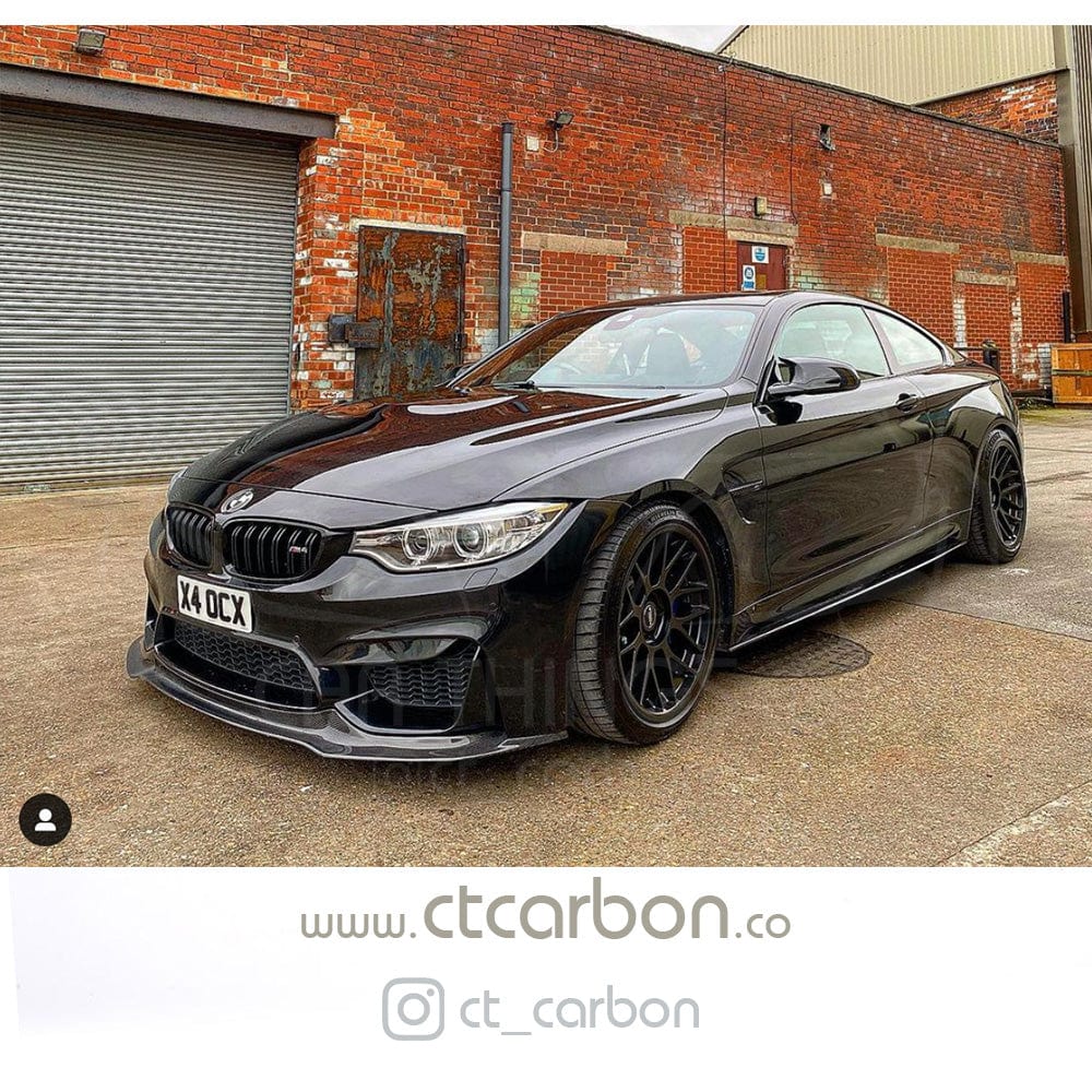 BMW M4 F83 convertible full carbon fibre kit by CT Carbon, featuring splitter and V-style aerodynamic enhancements.