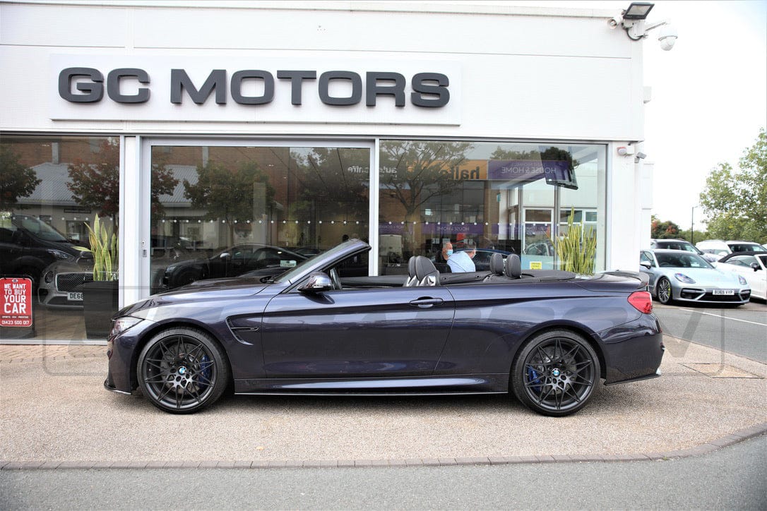 Full BMW M4 F83 convertible with CT Carbon V-style full carbon fibre kit, including splitter and aerodynamic enhancements.