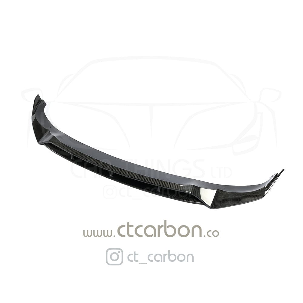 BMW X5 G05 Carbon Fibre Splitter by CT Design, showcasing the sleek, lightweight aerodynamic car accessory on the front bumper.