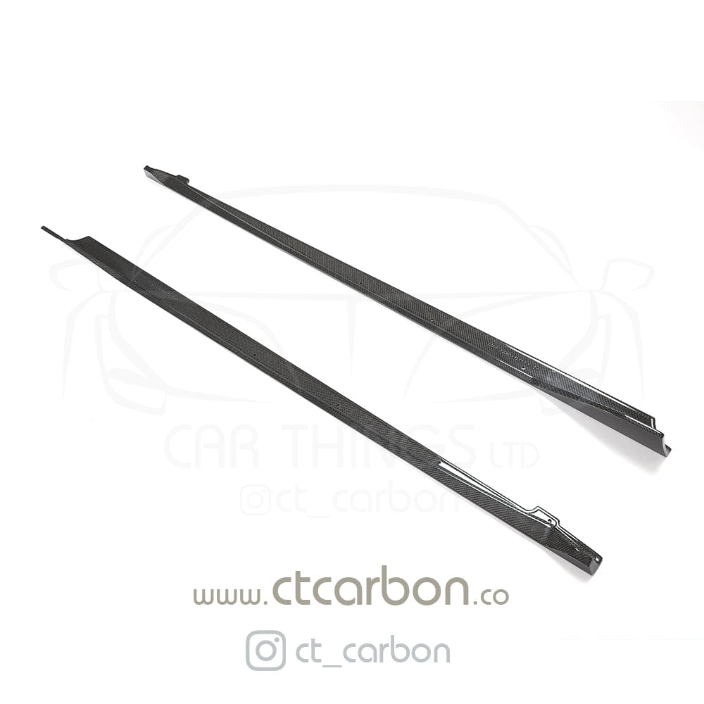 Full view of the CT Carbon Toyota Supra 2019+ A90 full carbon fibre kit, showcasing the sleek, lightweight carbon parts on the car.