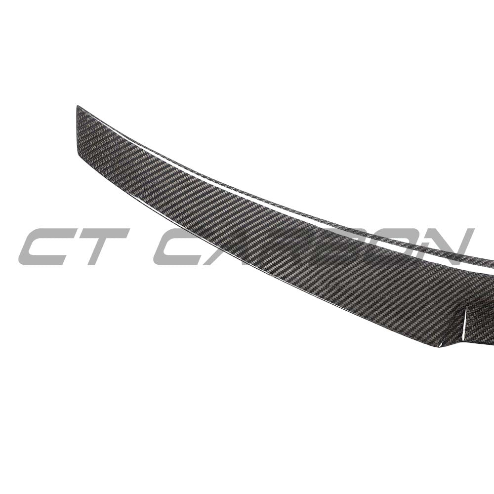 CT Carbon carbon fibre spoiler for Audi A5/S5 B9 coupe 2017-2021, V-style aerodynamic automotive accessory.