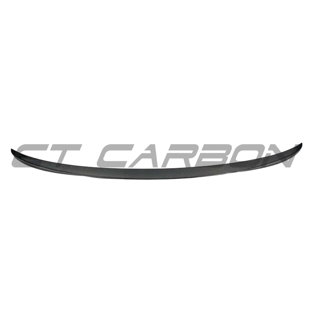 BMW F30 3 Series 2011-2019 CT Carbon full carbon fibre kit with rear spoiler, showcasing sleek, high-performance carbon fiber design.