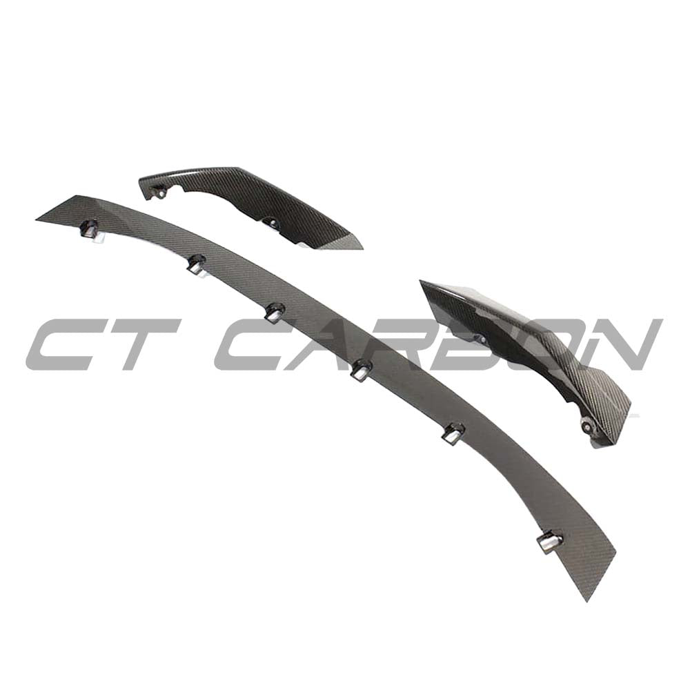 BMW G81 M3 Touring 2022+ CT Carbon full carbon fibre kit with splitter and body parts, showcasing sleek black carbon fiber details.