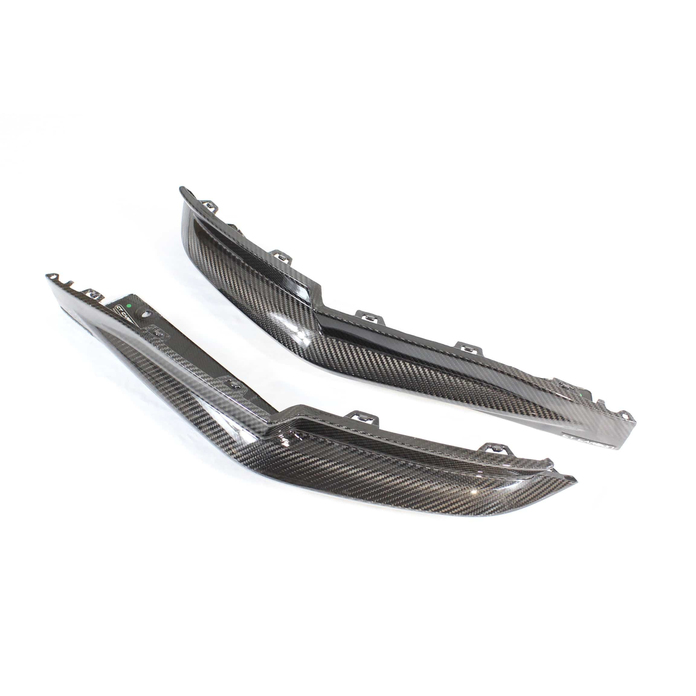 BMW M4 G82 G83 carbon fibre rear bumper corners by CT Carbon, OEM-style car accessories for enhanced rear end styling.