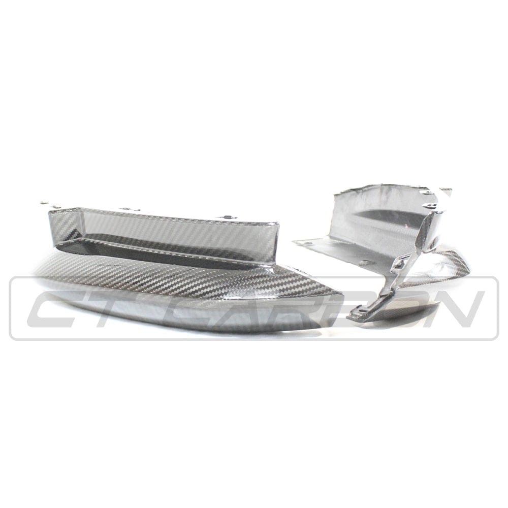BMW M4 G82 G83 carbon fibre rear bumper corners by CT Carbon, OEM style, lightweight automotive accessories for enhanced performance.