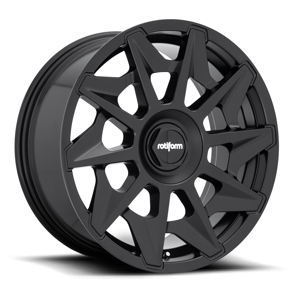 Rotiform CVT black, matte anthracite, and silver wheels with multi-spoke design, showcasing a sleek, modern look.
