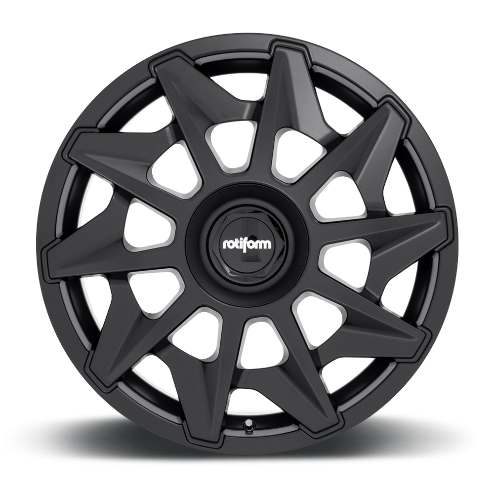 Rotiform CVT wheels in black, matte anthracite, and silver with a sleek multi-spoke design for modern vehicle styling.