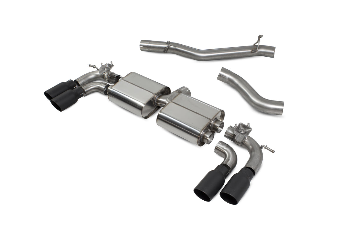 Scorpion Audi S3 8V GPF-Back Exhaust System with valves, 3-door/Sportback, non-resonated cat-back exhaust for sporty sound.