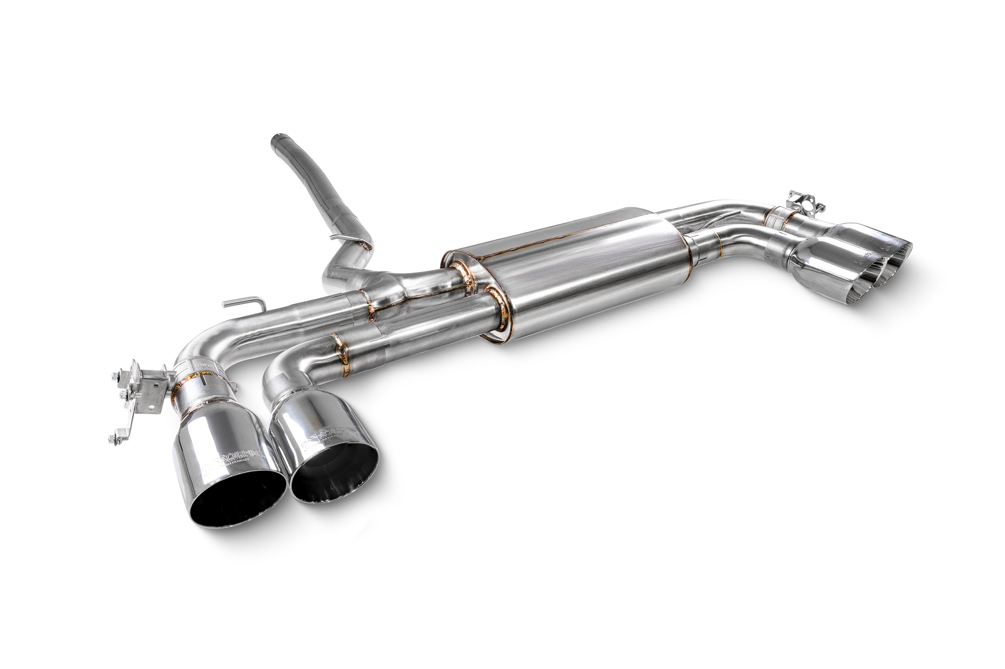 Scorpion BMW F70 M135i GPF-Back Exhaust - product view - Polished Daytona 100mm