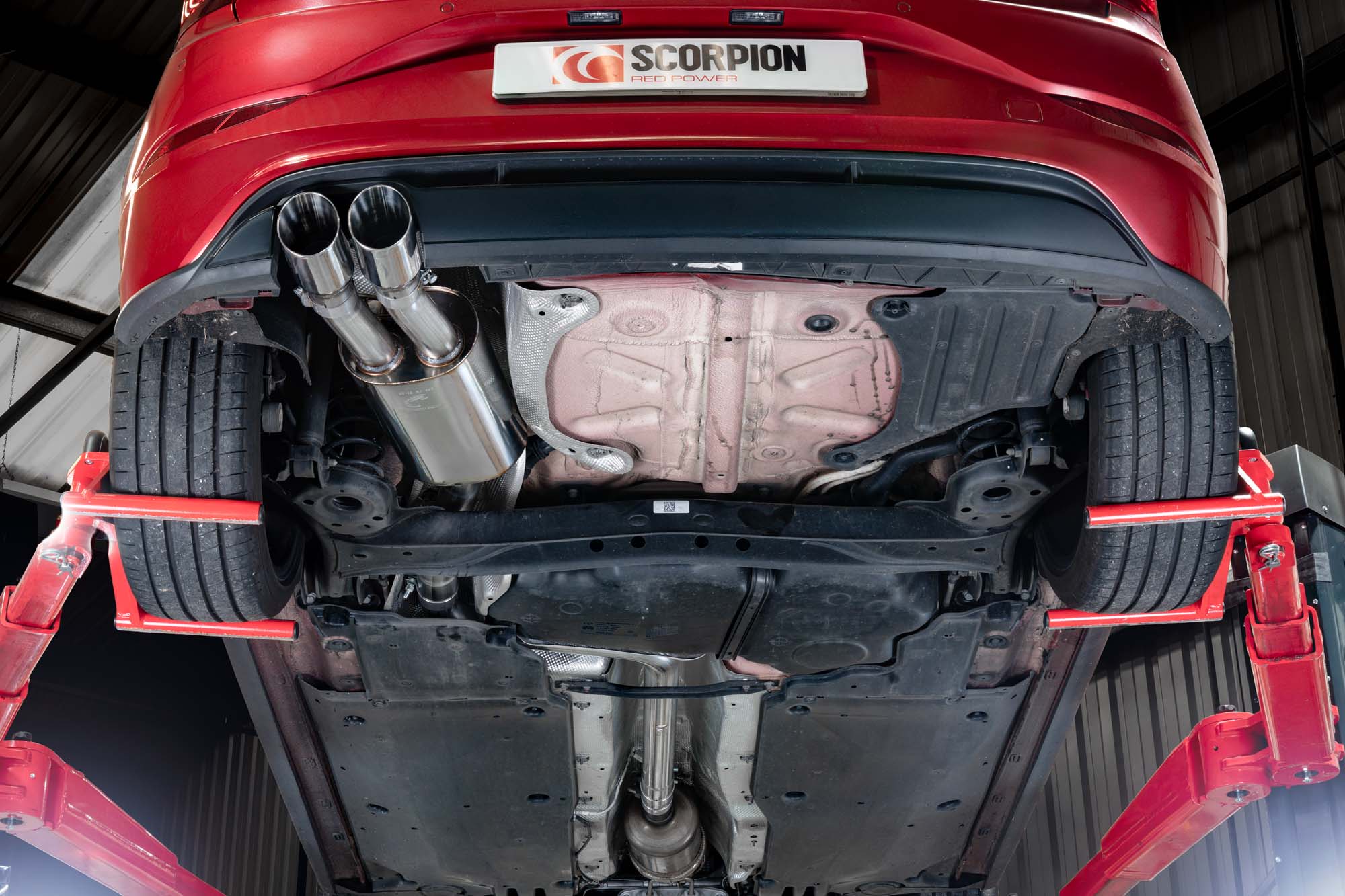 Scorpion Volkswagen Polo GTI AW (Facelift) GPF Model Non-Res GPF-Back Exhaust - rear detail view