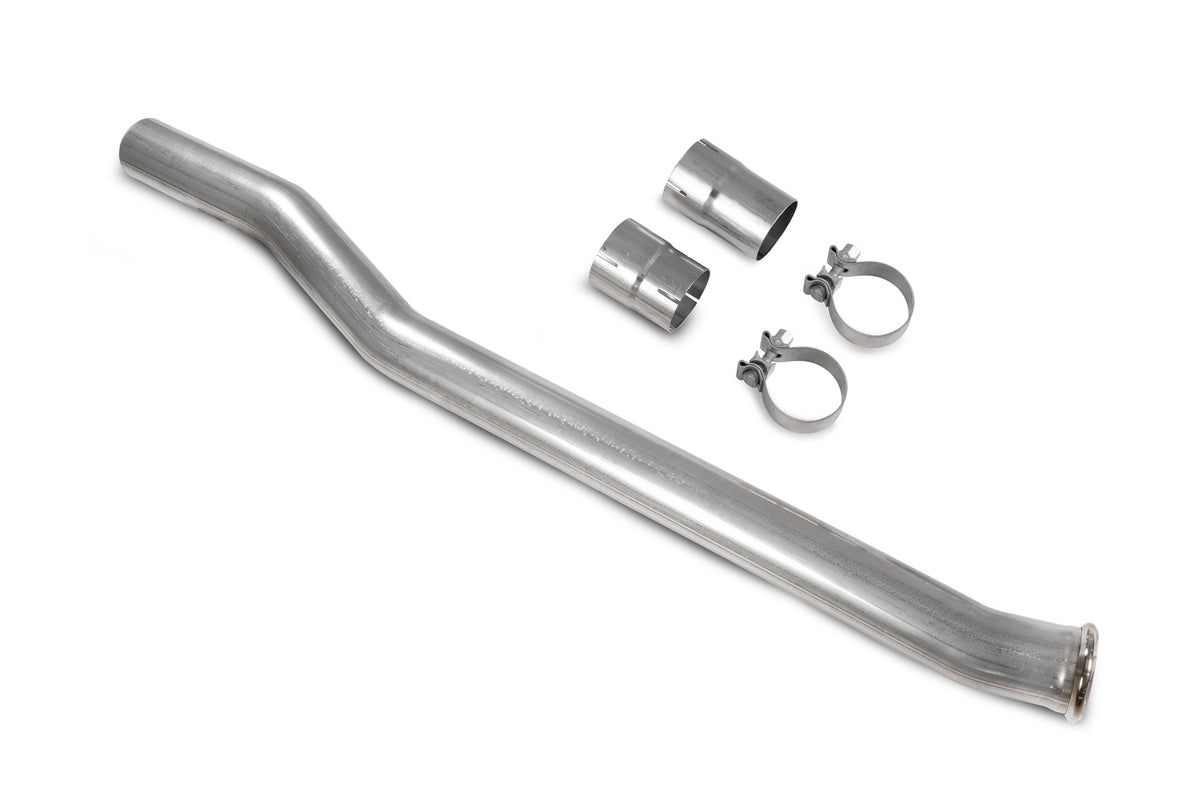 Scorpion BMW 128ti F40 and MINI Clubman F54 Cooper S GPF delete pipe for improved exhaust flow, excluding JCW and ALL4 models.