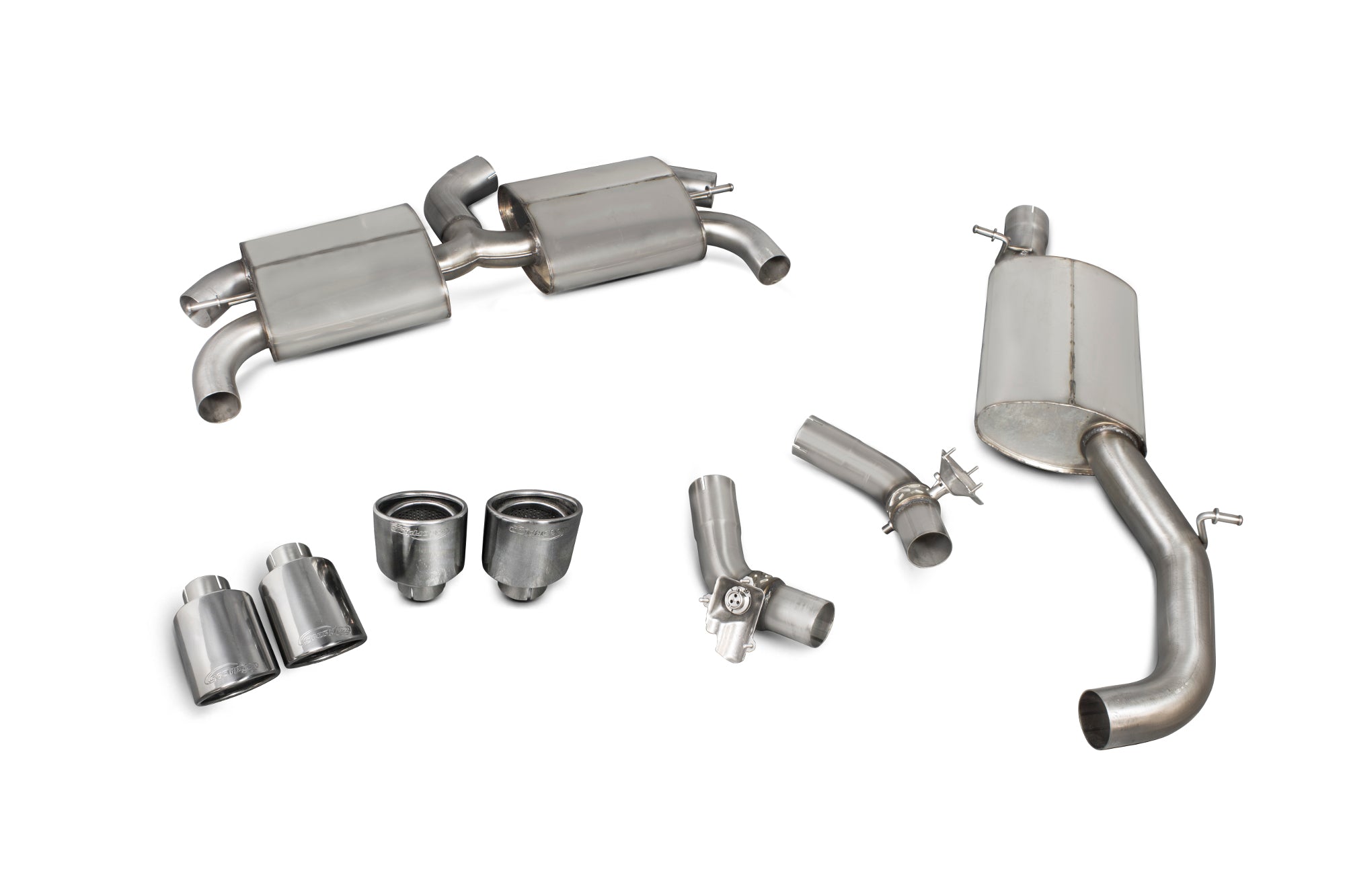 Scorpion Audi TT Mk3 MK3 Resonated Cat-Back Exhaust - kit view