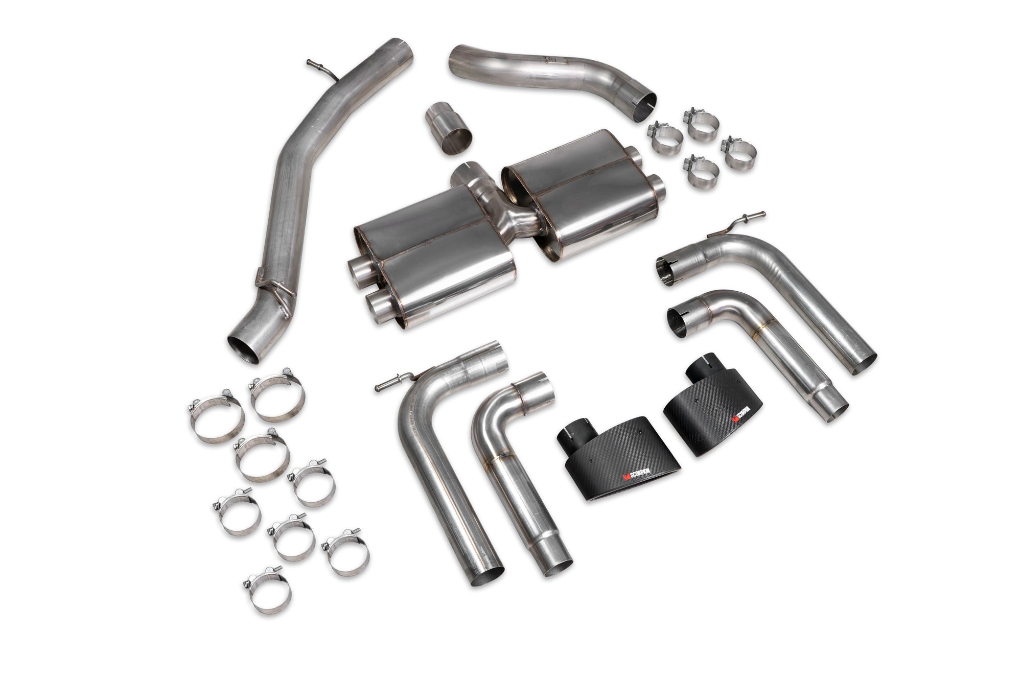 Scorpion Audi S3 8V Saloon Non-Res GPF-Back Exhaust - kit view