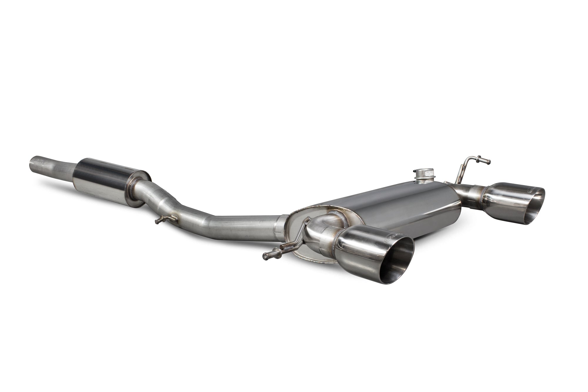 Scorpion Audi TT Mk1 quattro 3.2 V6 Resonated Cat-Back Exhaust - product view - Polished Daytona 100mm