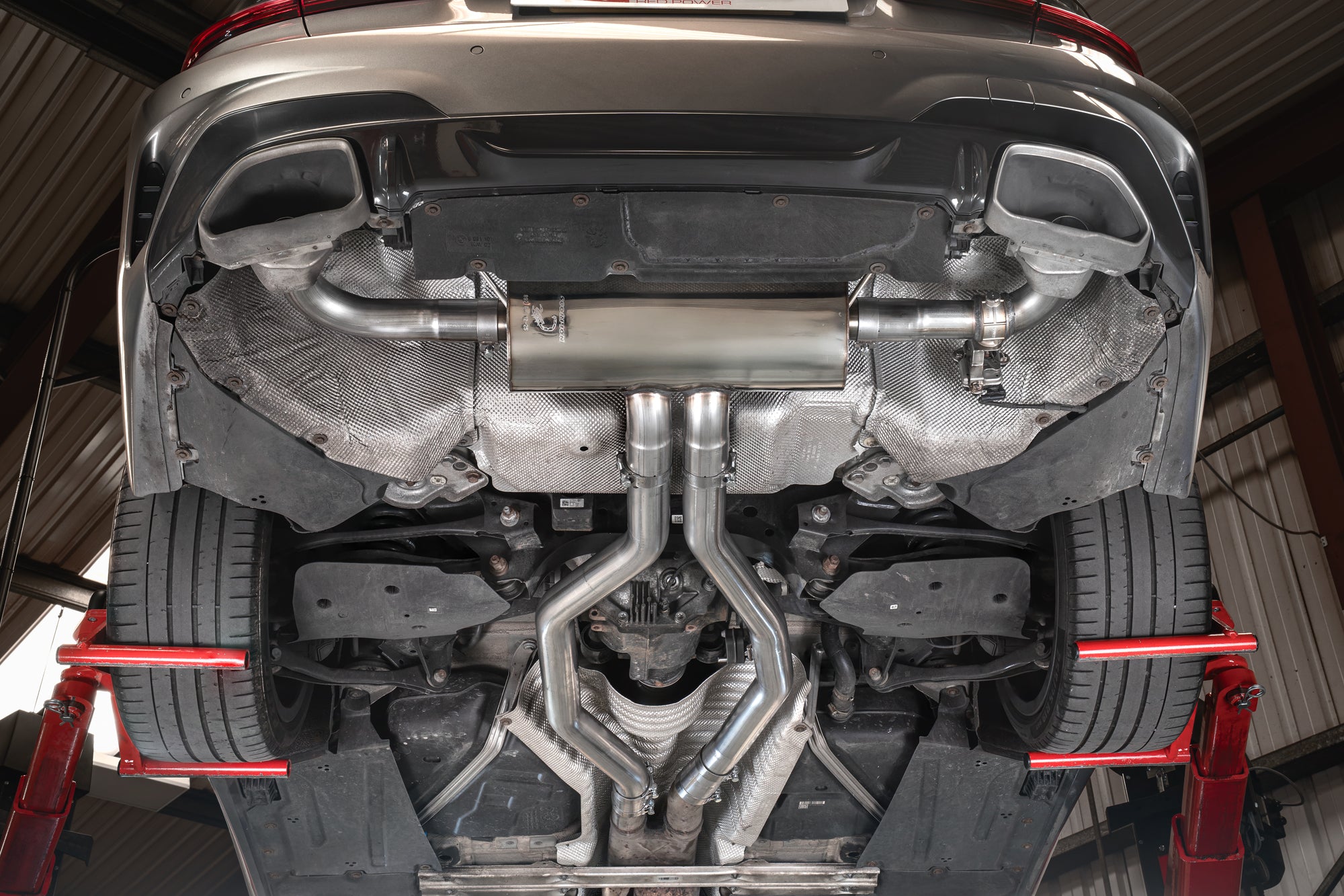 Scorpion BMW 3 Series G20 G21 G22 Half Exhaust System - rear detail view