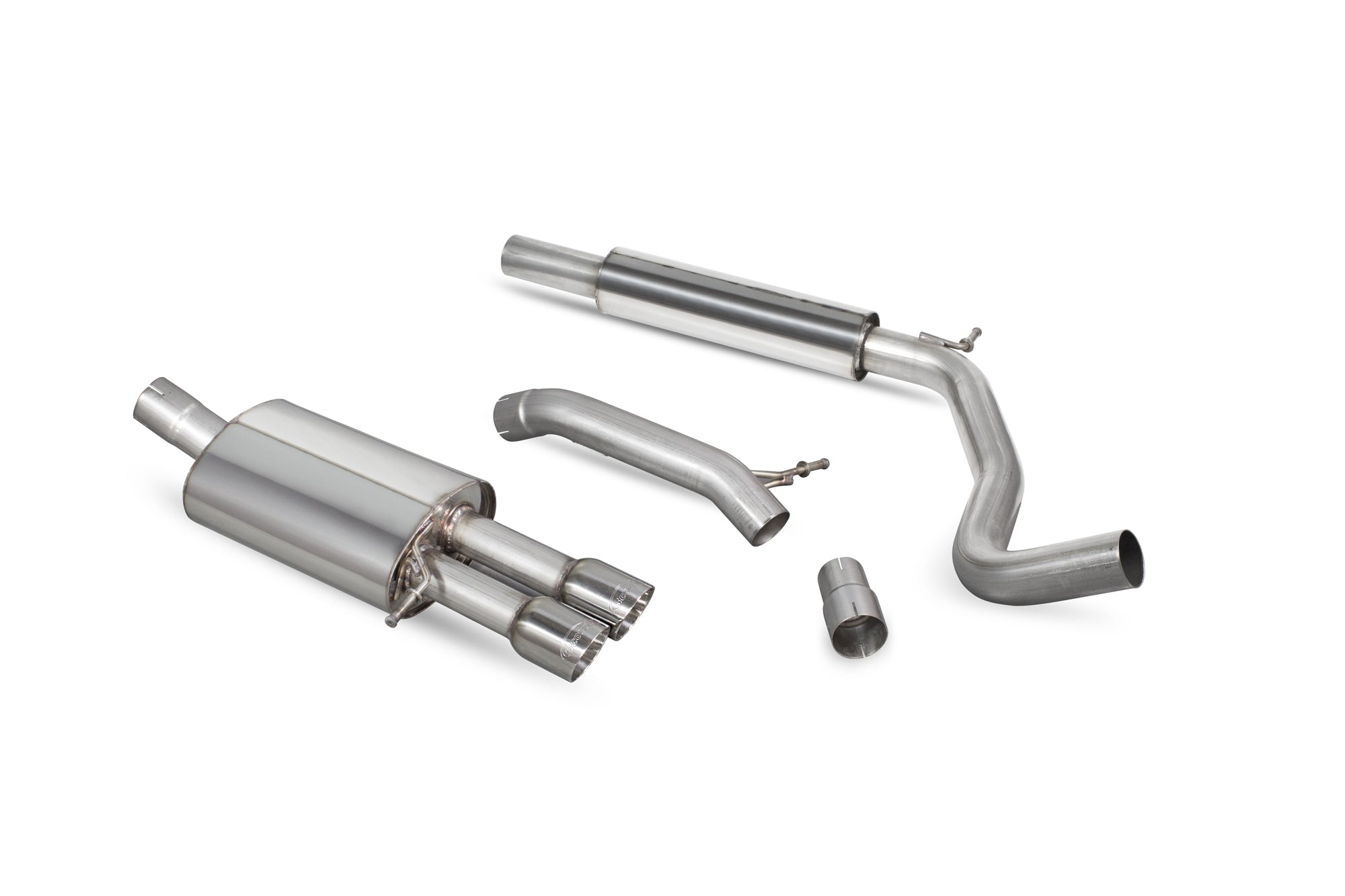 Scorpion Volkswagen Polo Gti 1.8T 9n3 Resonated Cat-Back Exhaust - rear detail view