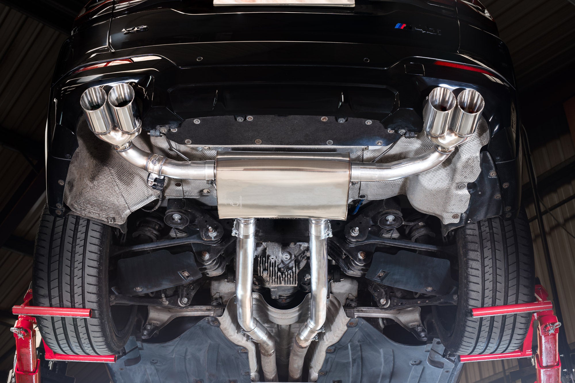 Scorpion BMW X3 M40i G01 MHEV GPF-Back Exhaust - rear detail view