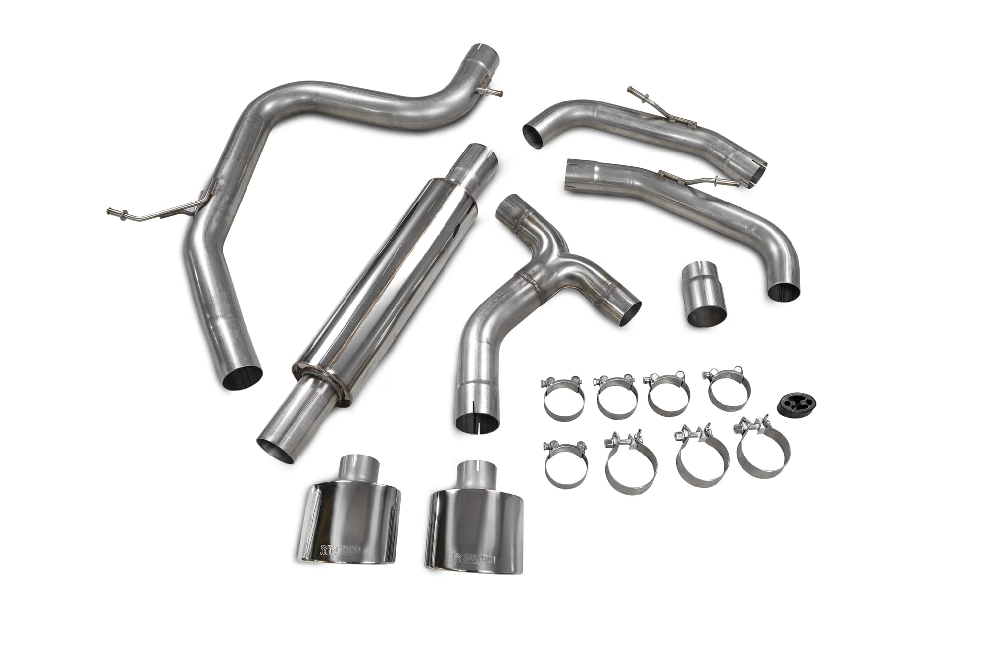 Scorpion Volkswagen Golf MK8 MK 8.5 GTI Clubsport Resonated GPF-Back Exhaust - kit view
