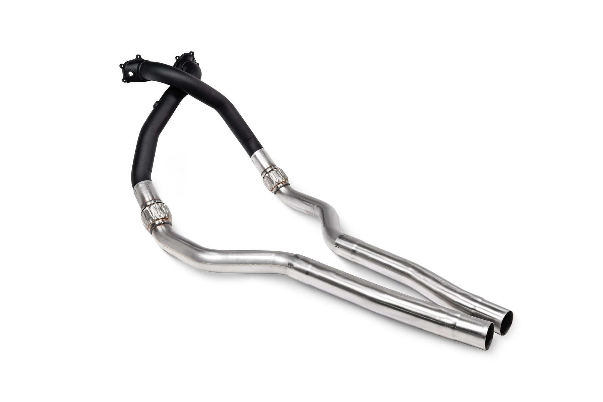 Scorpion Audi RS6 C7 Avant, RS7, S6/S7 C7 de-cat downpipes with large bore front pipes, high-performance exhaust upgrade.