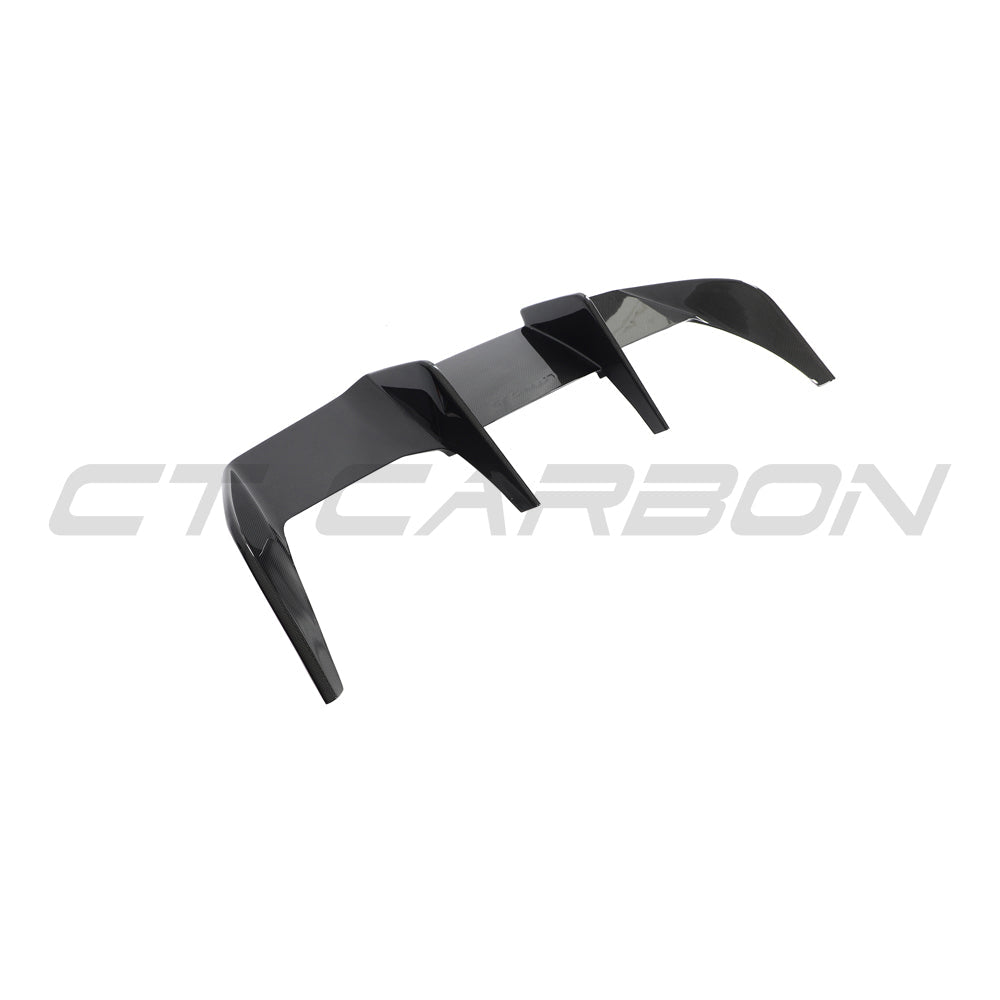 Carbon fiber diffuser for Ferrari 812 Superfast by CT Carbon, showcasing sleek, lightweight design and detailed craftsmanship.