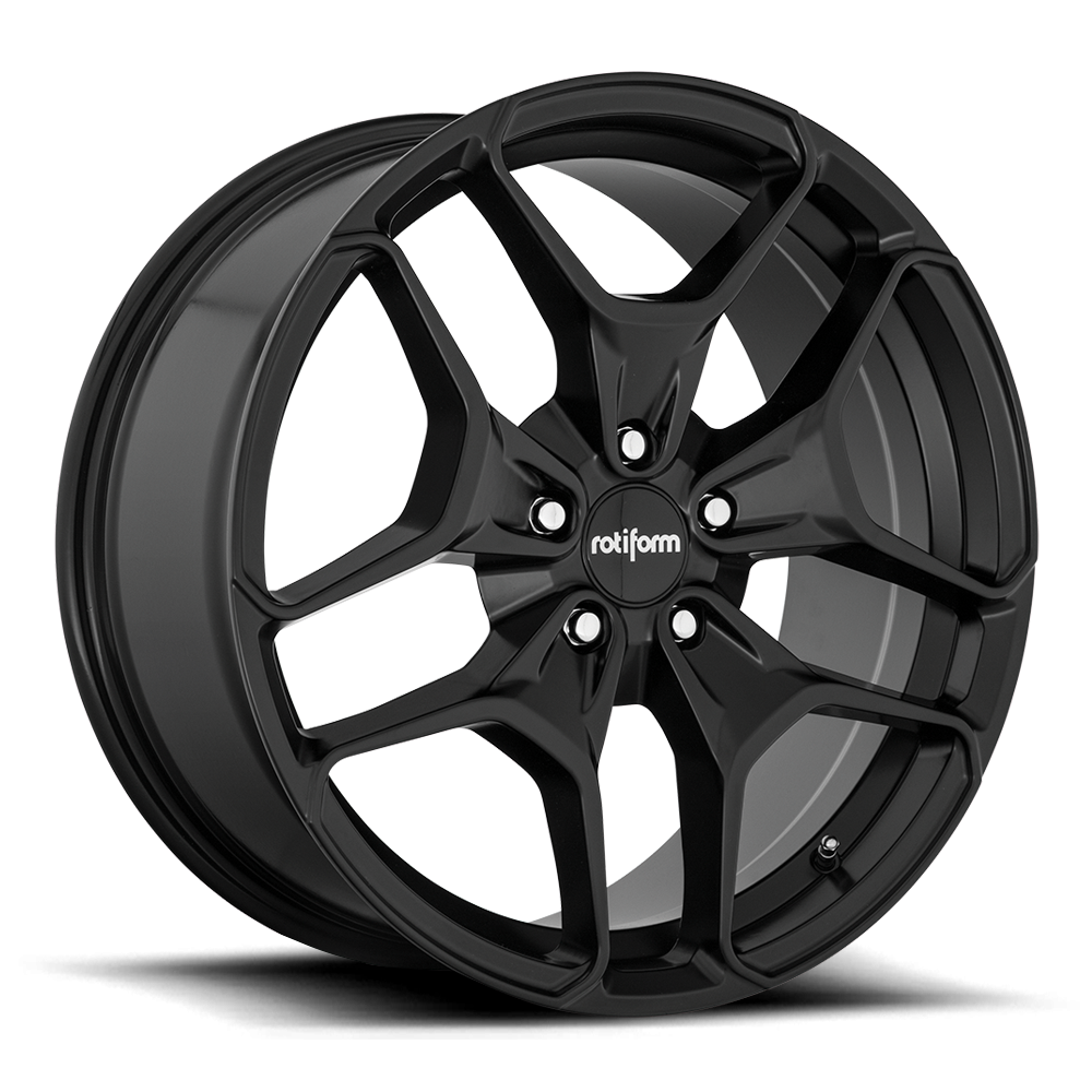 Rotiform HUR black matte and gloss silver alloy wheels, 19-inch size with 8-inch width and ET45 offset.