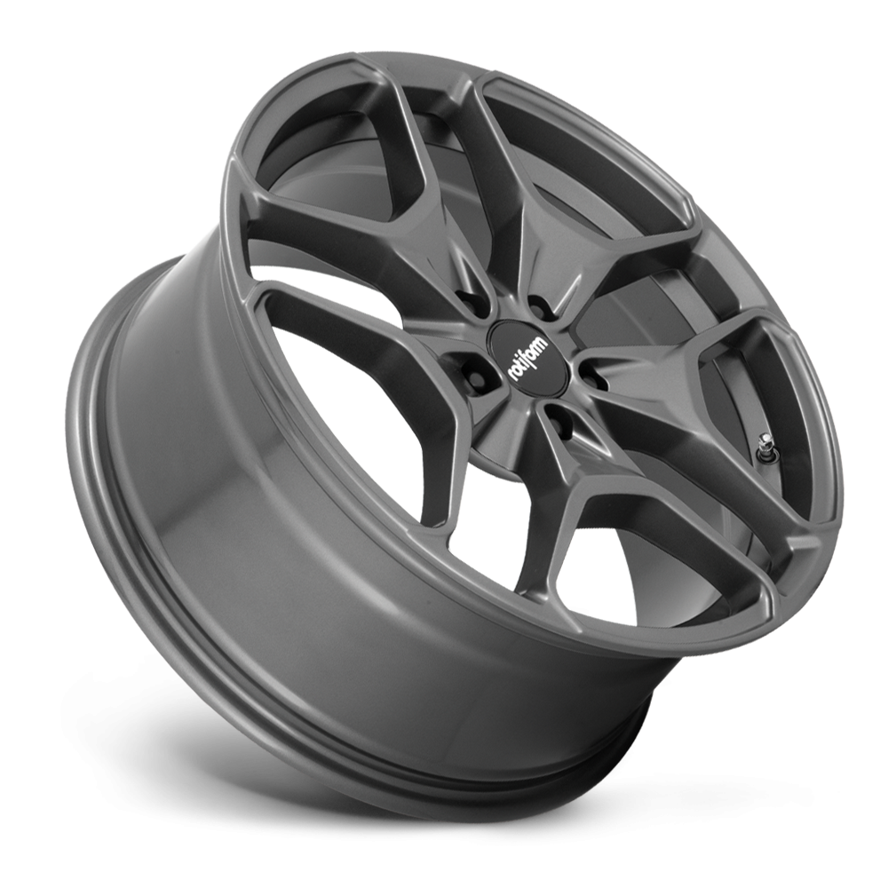 Rotiform HUR wheels in black, matte anthracite, and gloss silver finish, showcasing the sleek alloy wheel design.