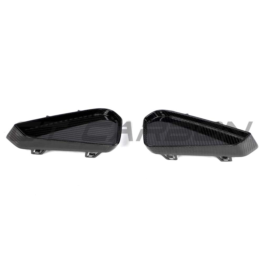 CT Carbon Audi RS3 8Y 2025+ carbon fiber rear reflector delete accessory, showcasing sleek black carbon fiber detail.