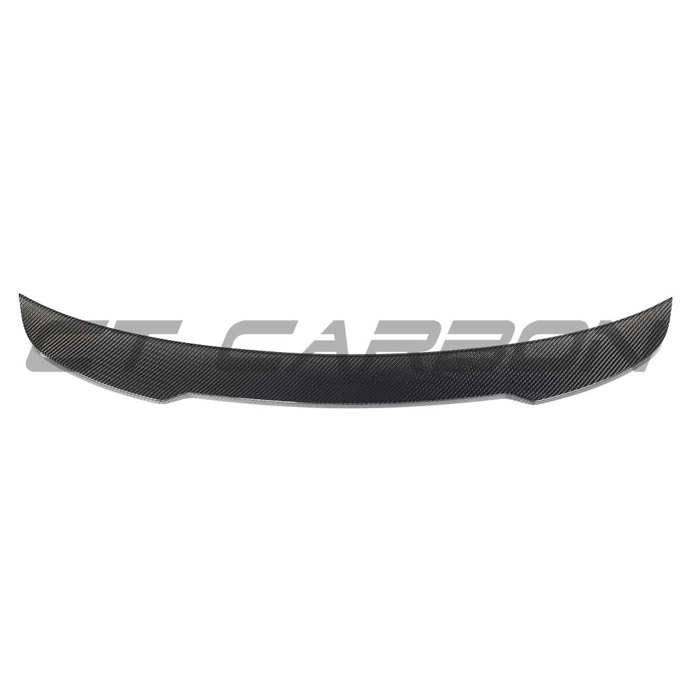 Carbon fiber spoiler for Audi A5/S5/RS5 B9.5 Sportback 2016-2024 by CT Carbon, showing sleek, aerodynamic design on the car's rear.