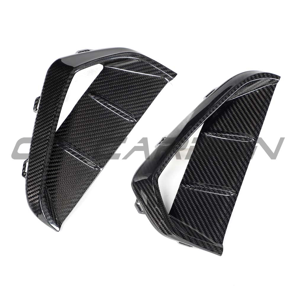CT Carbon Audi RS3 8Y 2025+ carbon fibre front bumper vents, car accessories, detailed close-up of vent design.