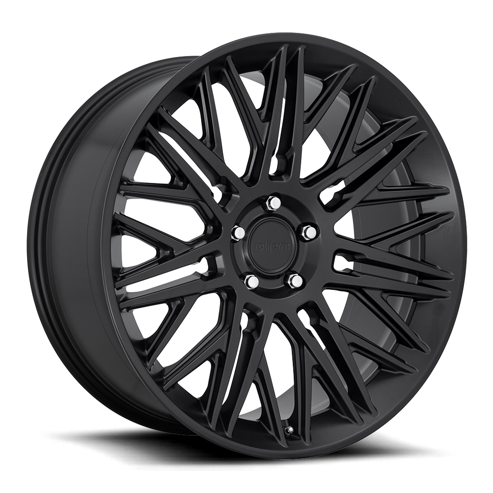 Rotiform JDR black and matte anthracite alloy wheels showing a multi-spoke design for cars.